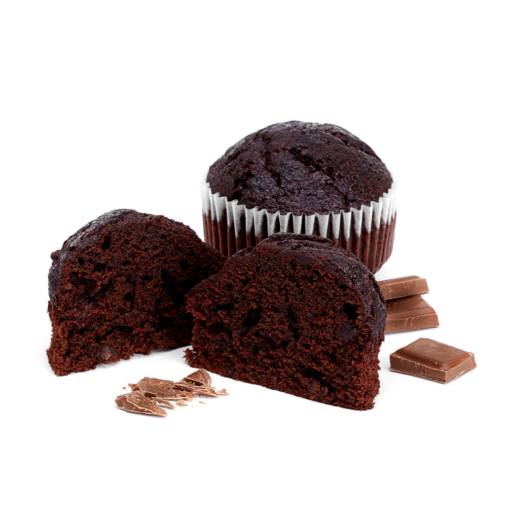 Muffin de doble sabor a chocolate